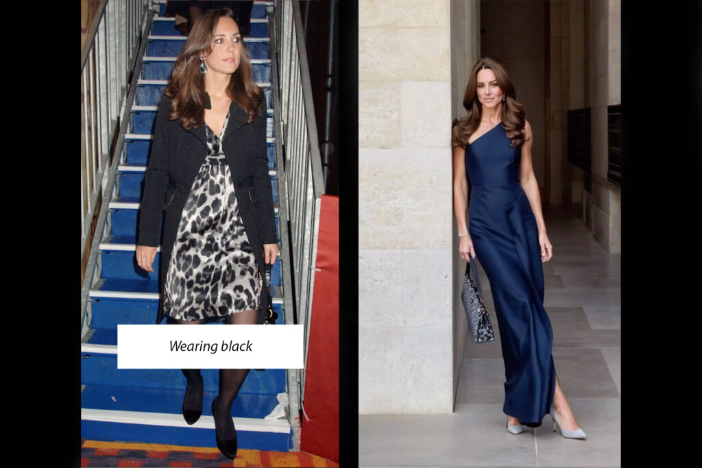 Kate Middleton's black clothing doesn't work well for her photoshoot